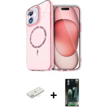 Cepte Toptan iPhone 11 Kıvılcım Form Prime - Siyah 360 Mat Full Body Arka Koruyucu + Sarı Renkli Kamera Lens Koruma Cam