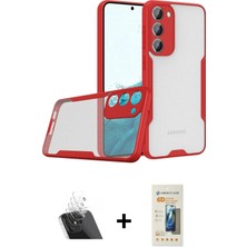 Cepte Toptan Galaxy S23 Plus Atlas Asil Serisi - Siyah 6d Mat Seramik Hayalet Nano Ekran Koruyucu + Şeffaf Kamera Lens Koruma Cam