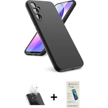 Cepte Toptan Galaxy A24 4g Kozmos Yansıma Özel Seri - Şeffaf Pasifik Cam Ekran Koruyucu + Şeffaf Kamera Lens Koruma Cam