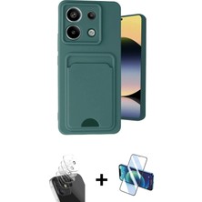 Cepte Toptan Redmi Note 13 Pro 5g Vadi Çizgi Prime - Siyah 3D Antistatik Seramik Nano Ekran Koruyucu + Şeffaf Kamera Lens Koruma Cam