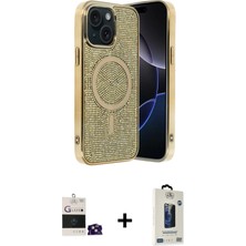 Cepte Toptan iPhone 15 Eksen Çizgi - Siyah Bilvis Hayalet Cam Ekran Koruyucu + Yeşil Bilvis Titan Kamera Lens