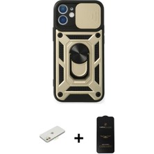 Cepte Toptan iPhone 11 Ahenk Klasik - Siyah 6d Antistatik Mat Seramik Hayalet Nano Ekran Koruyucu + Turuncu Renkli Kamera Lens Koruma Cam
