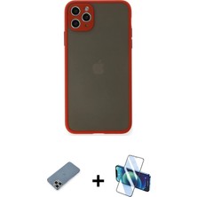 Cepte Toptan iPhone 11 Pro Max Ahenk Çizgi Serisi - Siyah 3D Antistatik Seramik Nano Ekran Koruyucu + Açık Yeşil Metal Kamera Lens Koruma Cam