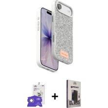 Cepte Toptan iPhone 17 Air Vadi Klasik Serisi - Siyah Bilvis Hayalet Cam Ekran Koruyucu + Gümüş Bilvis Titan Kamera Lens