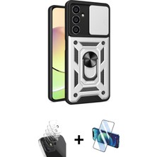 Cepte Toptan Galaxy A15 4g Ahenk Klasik - Siyah 3D Antistatik Cam Ekran Koruyucu + Şeffaf Kamera Lens Koruma Cam