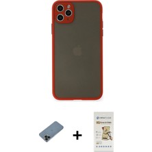 Cepte Toptan iPhone 11 Pro Max Ahenk Çizgi Serisi - Siyah Mat Seramik Nano Ekran Koruyucu + Siyah Shine Kamera Lens Koruma Cam