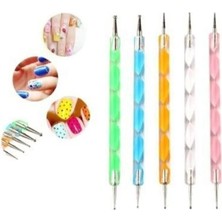 ERHCE Tırnak Süsleme Nail Art Kalemi 5 Li Dot Seti