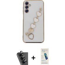 Cepte Toptan Galaxy A24 4g Nova Işık Prime - Şeffaf Pasifik Cam Ekran Koruyucu + Siyah Valdez Metal Kamera Lens