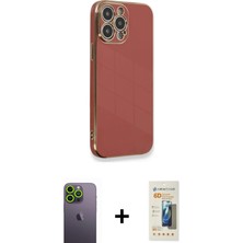 Cepte Toptan iPhone 13 Pro Max Yankı Serisi - Siyah 6d Mat Seramik Hayalet Nano Ekran Koruyucu + Yeşil Neon Fosforlu Kamera Lens