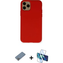 Cepte Toptan iPhone 11 Pro Ahenk Serisi - Siyah 3D Antistatik Seramik Nano Ekran Koruyucu + Gümüş Shine Kamera Lens Koruma Cam
