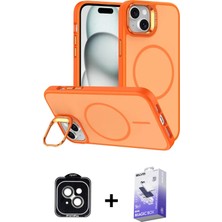 Cepte Toptan iPhone 14 Çekirdek Klasik - Siyah Bilvis 5in1 5d Magic Hayalet Cam Ekran Koruyucu + Yeşil Pvd Metal Kamera Lens