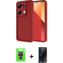 Cepte Toptan Redmi Note 13 Pro 4g Yankı Yansıma Özel Seri - Siyah 3D Antistatik Hayalet Cam Ekran Koruyucu + Siyah Raze Metal Kamera Lens