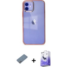 Cepte Toptan iPhone 12 Doruk Doku Prime - Siyah Bilvis 5in1 5d Magic Hayalet Cam Ekran Koruyucu + Gümüş Shine Kamera Lens Koruma Cam