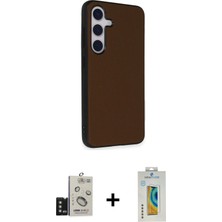 Cepte Toptan Galaxy S24 Akış Asil Koleksiyonu - Siyah Polymer Nano Ekran Koruyucu + Titanyum Gri Bilvis Titan Kamera Lens