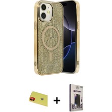 Cepte Toptan iPhone 11 Eksen Çizgi - Siyah Bilvis Hayalet Cam Ekran Koruyucu + Kırmızı Rainbow Kamera Lens Koruma Cam