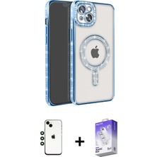 Cepte Toptan iPhone 14 Zirve Doku Prime - Siyah Bilvis 5in1 3D Magic Cam Ekran Koruyucu + Yeşil Shine Kamera Lens