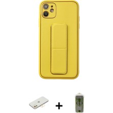 Cepte Toptan iPhone 12 Akış Doku - Siyah Joko Magic 5d Hayalet Cam + Sarı Renkli Kamera Lens Koruma Cam