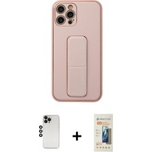 Cepte Toptan iPhone 12 Pro Akış Doku - Siyah 6d Mat Seramik Hayalet Nano Ekran Koruyucu + Siyah Shine Kamera Lens