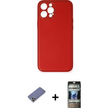 Cepte Toptan iPhone 12 Pro Yadigar Klasik - Siyah 34D Hayalet Izgaralı Cam + Gold Metal Kamera Lens Koruma Cam