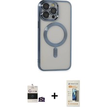 Cepte Toptan iPhone 14 Pro Max Nova Işık Özel Seri - Siyah 6d Mat Seramik Hayalet Nano Ekran Koruyucu + Gold Bilvis Titan Kamera Lens