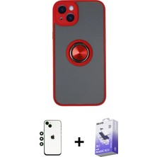 Cepte Toptan iPhone 14 Yörünge Çizgi - Siyah Bilvis 5in1 5d Magic Hayalet Cam Ekran Koruyucu + Yeşil Shine Kamera Lens