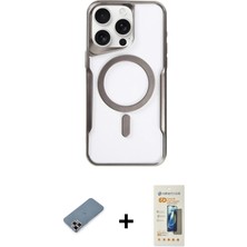 Cepte Toptan iPhone 11 Pro Max Yadigar Klasik Özel Seri - Siyah 6d Mat Seramik Hayalet Nano Ekran Koruyucu + Mor Metal Kamera Lens Koruma Cam