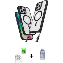 Cepte Toptan iPhone 16 Pro Atlas Doku Koleksiyonu - Siyah Joko Magic 5d Cam + Beyaz Raze Metal Kamera Lens