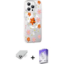 Cepte Toptan iPhone 14 Pro Max Yörünge Işık Prime - Siyah Bilvis 5in1 3D Magic Cam Ekran Koruyucu + Gümüş Band Metal Kamera Lens