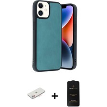 Cepte Toptan iPhone 11 Kıvılcım Işık Serisi - Siyah 6d Antistatik Mat Seramik Hayalet Nano Ekran Koruyucu + Pembe Renkli Kamera Lens Koruma Cam