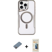 Cepte Toptan iPhone 11 Pro Max Yadigar Klasik Özel Seri - Siyah 6d Mat Seramik Hayalet Nano Ekran Koruyucu + Mor Metal Kamera Lens Koruma Cam