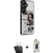 Cepte Toptan Galaxy S24 Odak Klasik Serisi - Siyah Bilvis Hayalet Cam Ekran Koruyucu + Şeffaf Kamera Lens Koruma Cam