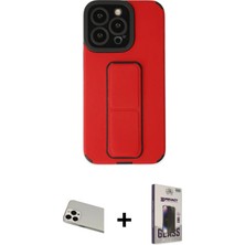 Cepte Toptan iPhone 13 Pro Max Çekirdek Yansıma - Siyah Bilvis Hayalet Cam Ekran Koruyucu + Beyaz Rainbow Kamera Lens Koruma Cam