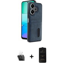 Cepte Toptan Redmi 13 4g Yörünge Işık Serisi - Siyah 6d Antistatik Mat Seramik Hayalet Nano Ekran Koruyucu + Şeffaf Kamera Lens Koruma Cam