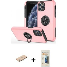 Cepte Toptan iPhone 11 Pro Max Odak Form Prime - Siyah 6d Mat Seramik Hayalet Nano Ekran Koruyucu + Mavi Renkli Kamera Lens Koruma Cam