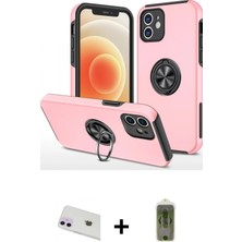 Cepte Toptan iPhone 12 Odak Form Prime - Siyah Joko Magic 5d Hayalet Cam + Mor Rainbow Kamera Lens Koruma Cam