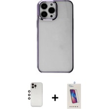 Cepte Toptan iPhone 13 Pro Max Doruk Doku Prime - Siyah Joko 5d Cam + Gökkuşağı Shine Kamera Lens