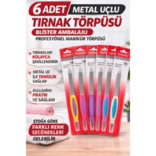 SHC4200 6 Adet Metal Uçlu Tırnak Törpüsü Blister Ambalajlı Profesyonel Manikür Törpüsü Seti
