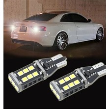 Meyzone T10 T15 Park Ampul 15 LED Geri Vites Plaka Ampul Güçlü Beyaz Işık