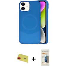 Cepte Toptan iPhone 11 Ufuk Serisi - Siyah 6d Mat Seramik Hayalet Nano Ekran Koruyucu + Kırmızı Rainbow Kamera Lens Koruma Cam