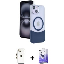 Cepte Toptan iPhone 14 Kozmos Form Özel Seri - Siyah Bilvis 5in1 5d Magic Hayalet Cam Ekran Koruyucu + Gold Shine Kamera Lens