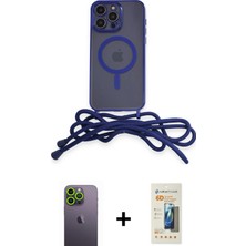 Cepte Toptan iPhone 13 Pro Max Eksen Özel Seri - Siyah 6d Mat Seramik Hayalet Nano Ekran Koruyucu + Yeşil Neon Fosforlu Kamera Lens