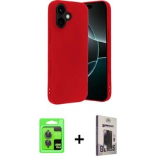 Cepte Toptan iPhone 17 Kozmos Yansıma Özel Seri - Siyah Bilvis Hayalet Cam Ekran Koruyucu + Gri Raze Metal Kamera Lens