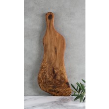 Cuvesta Zeytin Ağacı El Yapımı Saplı Sunum Tahtası 43X17 cm