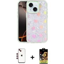 Cepte Toptan iPhone 14 Odak Prime - Siyah Buffer Cam Ekran Koruyucu + Kırmızı Shine Kamera Lens