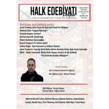 Halk Edebiyatı Dergisi Yayınları Halk Edebiyatı Dergisi: 71 Mart - Nisan 2026