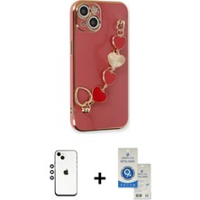 Cepte Toptan iPhone 14 Nova Işık Prime - Şeffaf Royal Nano Ekran Koruyucu + Gümüş Shine Kamera Lens