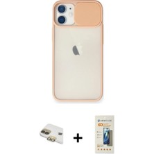 Cepte Toptan iPhone 11 Vadi Çizgi - Siyah 6d Mat Seramik Hayalet Nano Ekran Koruyucu + Gold Pers Alüminyum Kamera Lens