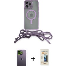 Cepte Toptan iPhone 13 Pro Max Eksen Özel Seri - Siyah 6d Mat Seramik Hayalet Nano Ekran Koruyucu + Yeşil Neon Fosforlu Kamera Lens