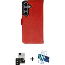Cepte Toptan Galaxy S24 Siluet Işık Serisi - Siyah 3D Antistatik Cam Ekran Koruyucu + Siyah Pvd Metal Kamera Lens