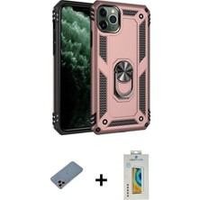 Cepte Toptan iPhone 11 Pro Ahenk Klasik Koleksiyonu - Siyah Polymer Nano Ekran Koruyucu + Gökkuşağı Shine Kamera Lens Koruma Cam